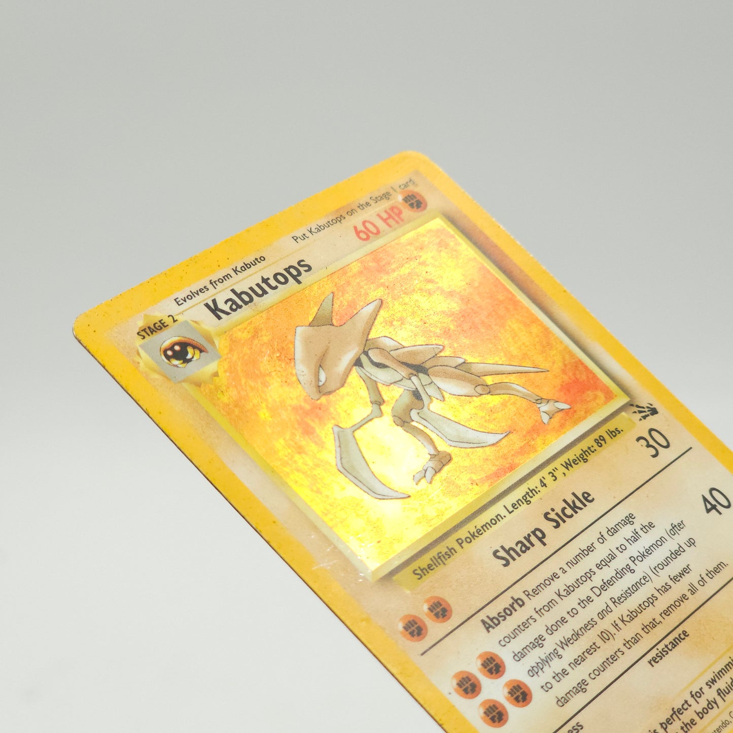 Pokémon TCG Fossil Set Kabutops 9/62 Holo Rare