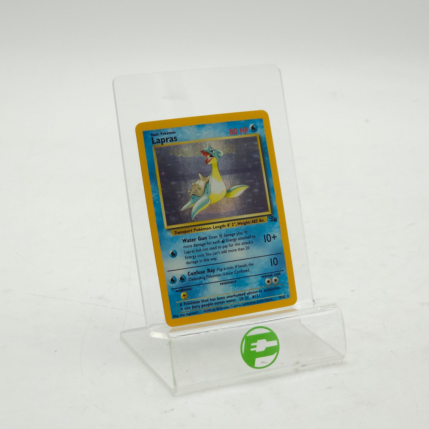 Pokémon TCG Fossil Set Lapras 10/62 Holo Rare